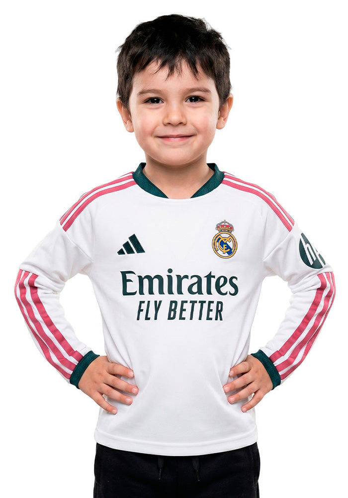Camiseta Real Madrid Primera Equipación M/L 2026-2027 Niño White