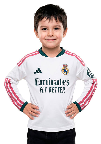 Camiseta Real Madrid Primera Equipación M/L 2026-2027 Niño White