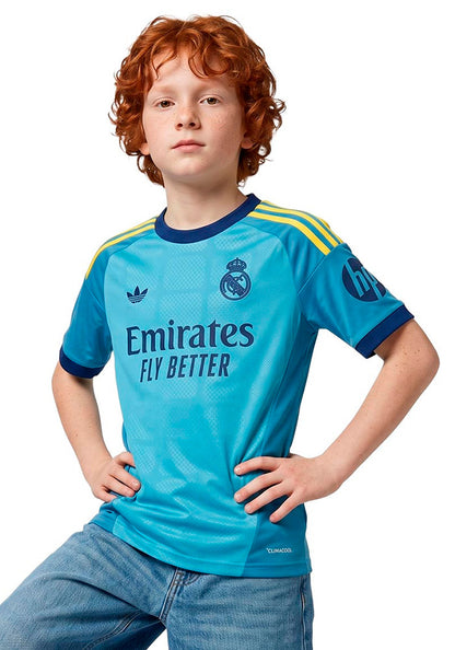 Real Madrid Away Goalkeeper Shirt 2026-2027 Kids Sky Rush