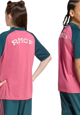 Real Madrid Away Pre-Match Shirt 2026-2027 Kids Wild Pink/Aurora Ivy