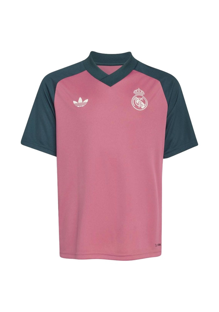 Real Madrid Away Pre-Match Shirt 2026-2027 Kids Wild Pink/Aurora Ivy