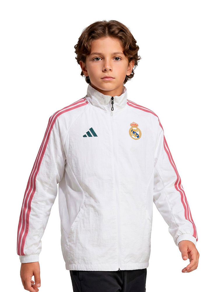 Real Madrid Pre-Match Home Jacket 2026-2027 Kids White