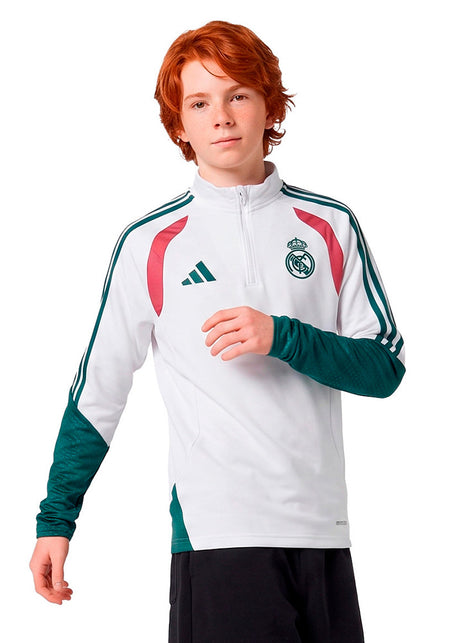 Real Madrid Training UCL Sweatshirt 2026-2027 Kids White/Rich Green