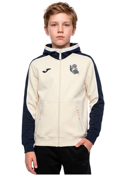 Real Sociedad Fanswear Jacket 2026-2027 Kids Beige