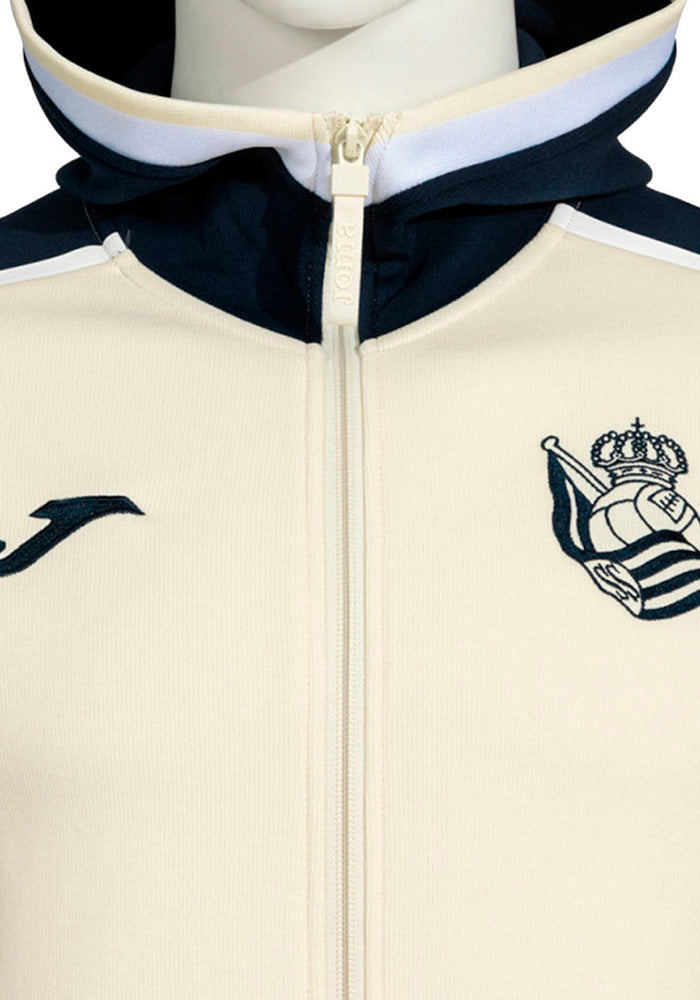 Real Sociedad Fanswear Jacket 2026-2027 Kids Beige