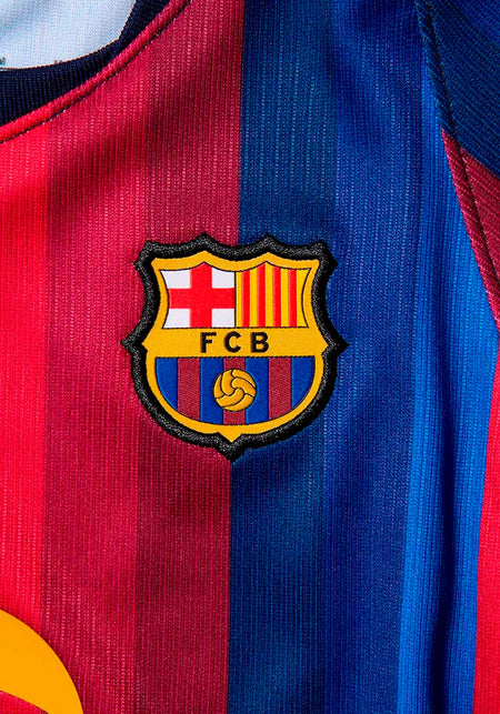 Conjunto Fc Barcelona Primera Equipación  2026-2027 Niño Garnet