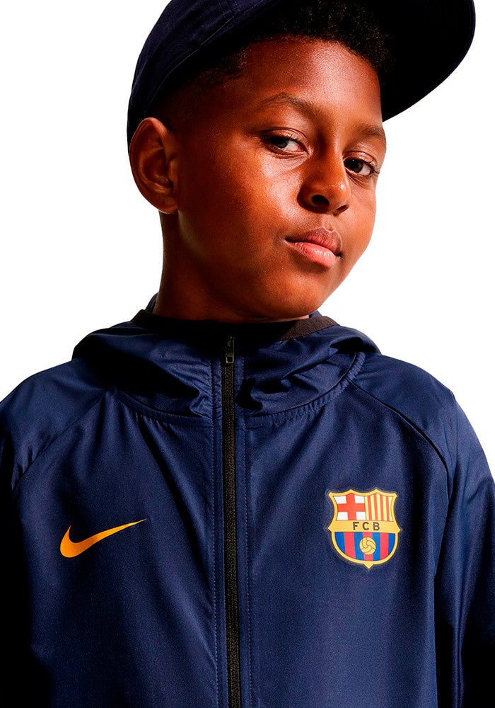 FC Barcelona Pre-Match Jacket 2026-2027 Kids Dark Blue