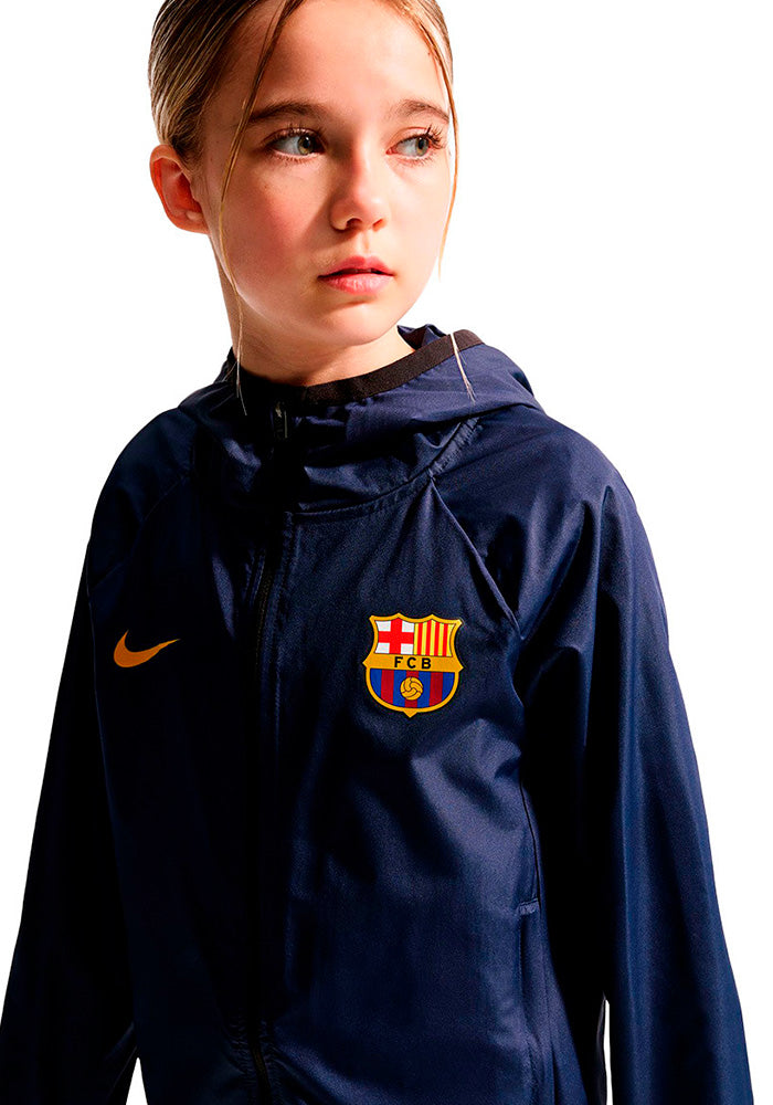 FC Barcelona Pre-Match Jacket 2026-2027 Kids Dark Blue