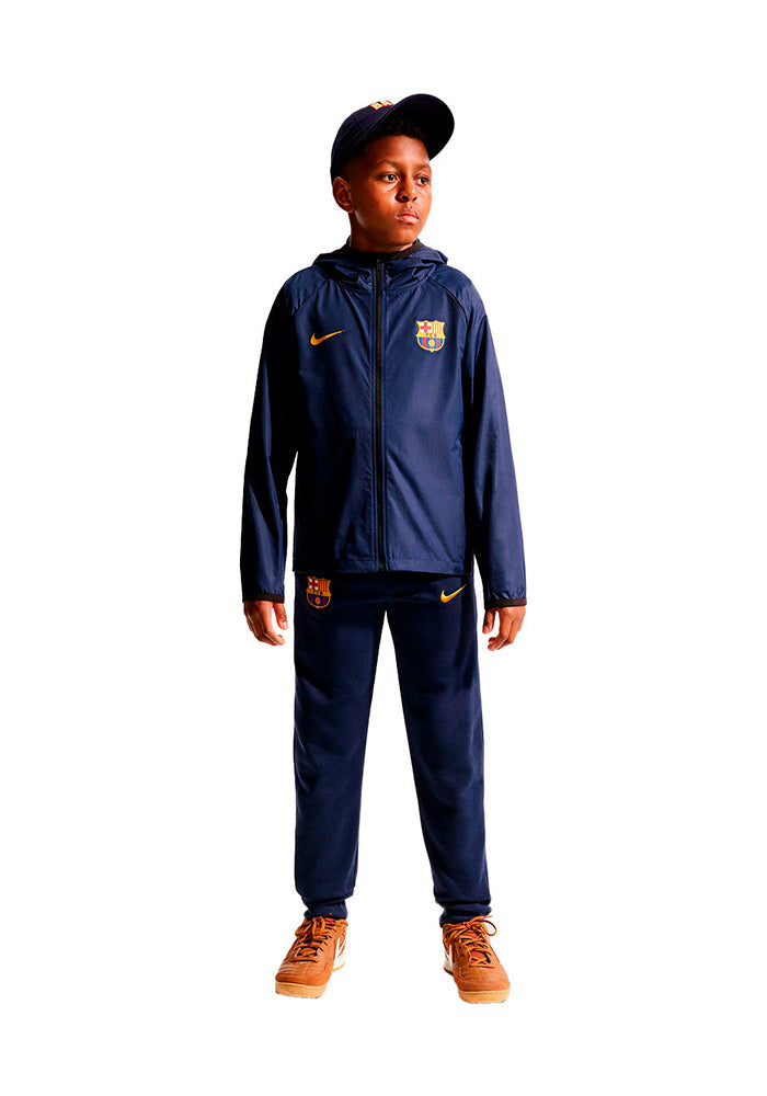FC Barcelona Pre-Match Jacket 2026-2027 Kids Dark Blue