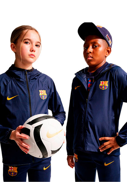 FC Barcelona Pre-Match Jacket 2026-2027 Kids Dark Blue
