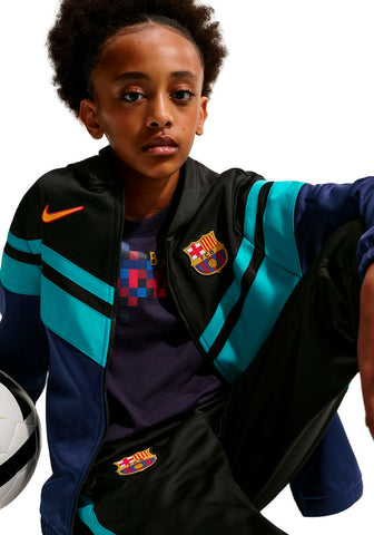 FC Barcelona Fanswear Tracksuit 2026-2027 Kids Blue