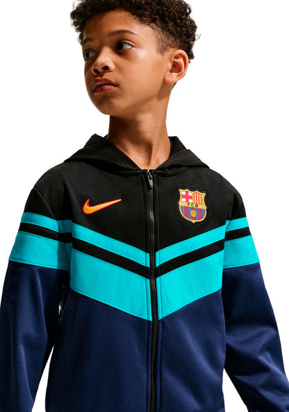 FC Barcelona Fanswear Tracksuit 2026-2027 Kids Blue