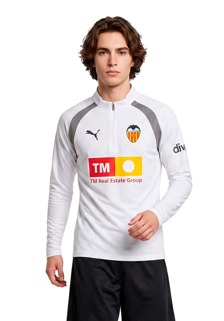 Valencia CF Training Sweatshirt 2026-2027 PUMA White-Flat Medium Gray