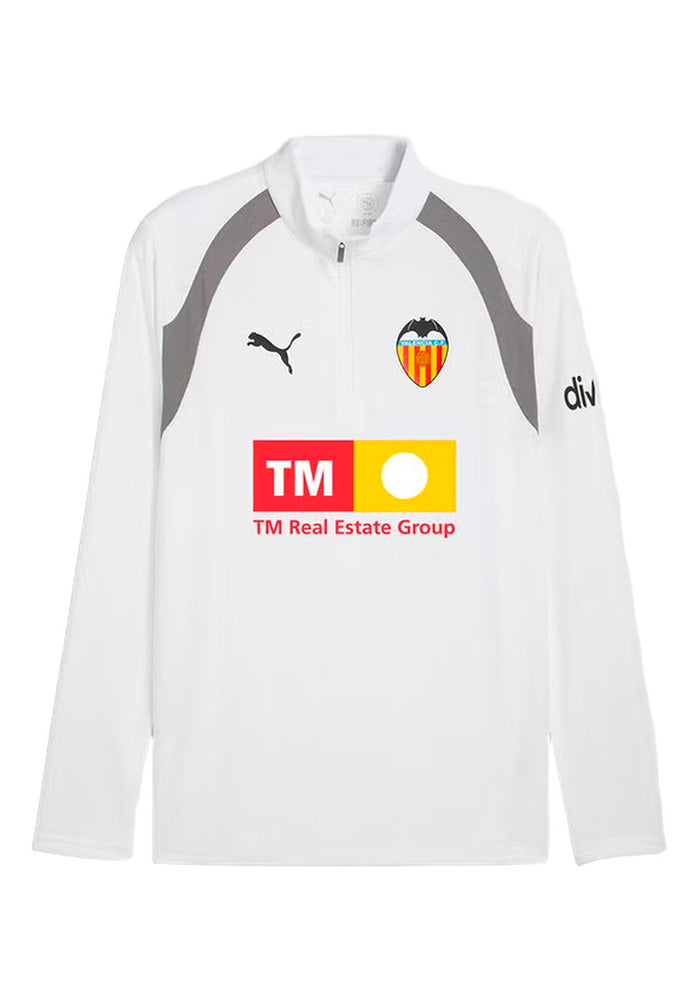 Valencia CF Training Sweatshirt 2026-2027 PUMA White-Flat Medium Gray