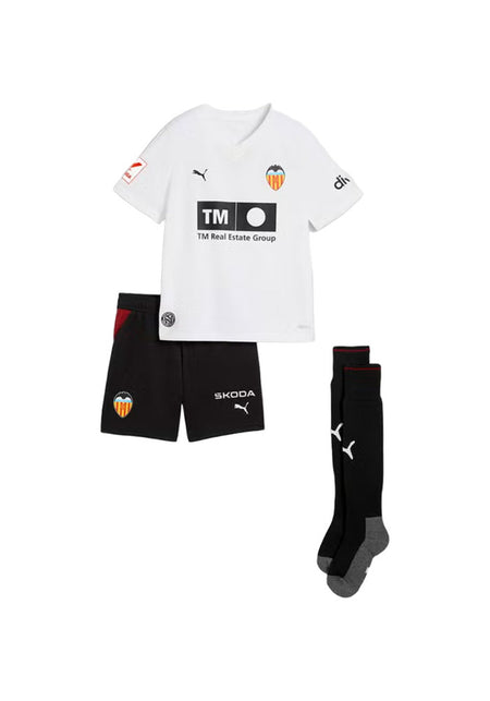 Conjunto Valencia Cf Primera Equipación 2026-2027 Niño White